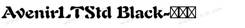 AvenirLTStd Black字体转换